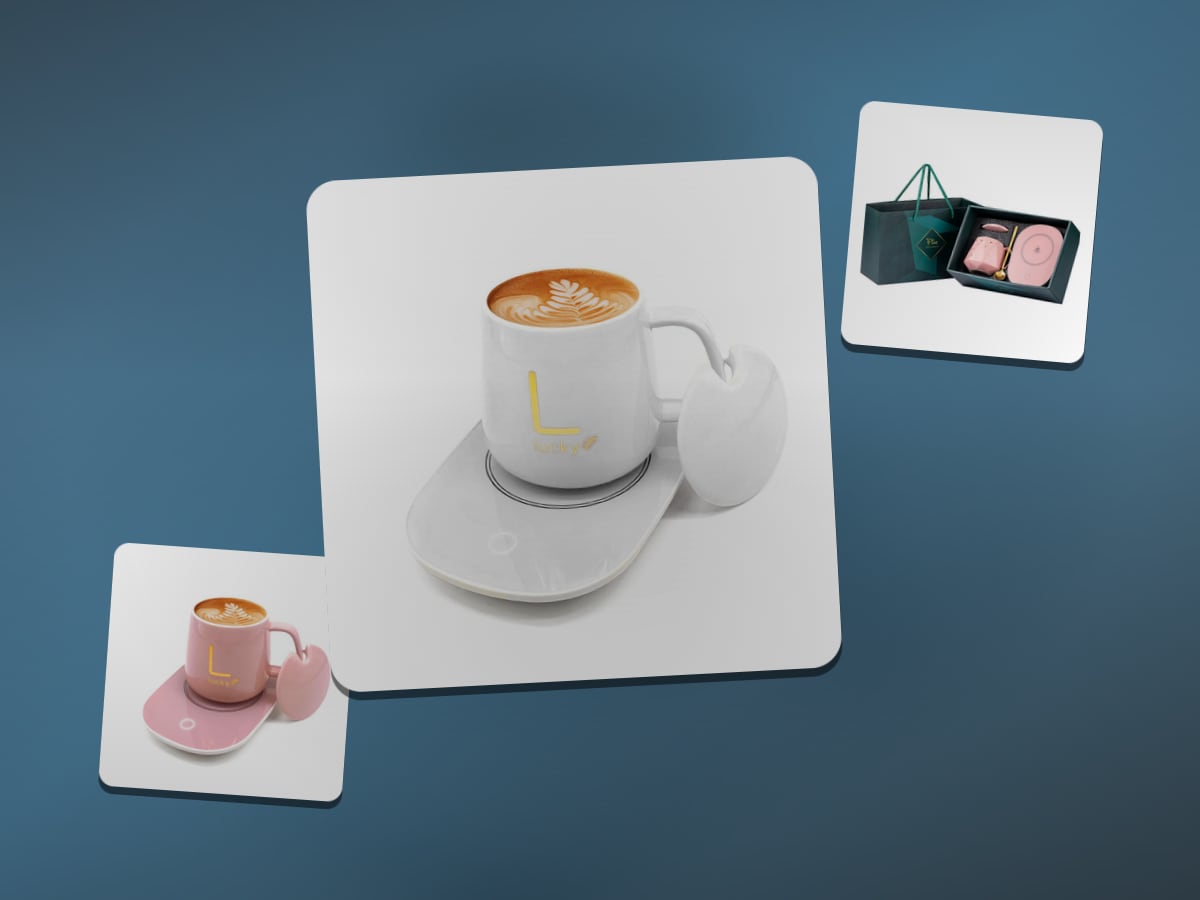 Ceramic mug/towel gift set