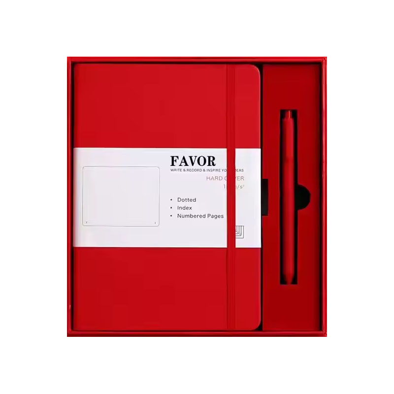 Promotional Leatherette Journal Notebook with Pen Customizable Gifts A6 A5 A4 Pu Leather Notebook Business Corporate Gifts Set