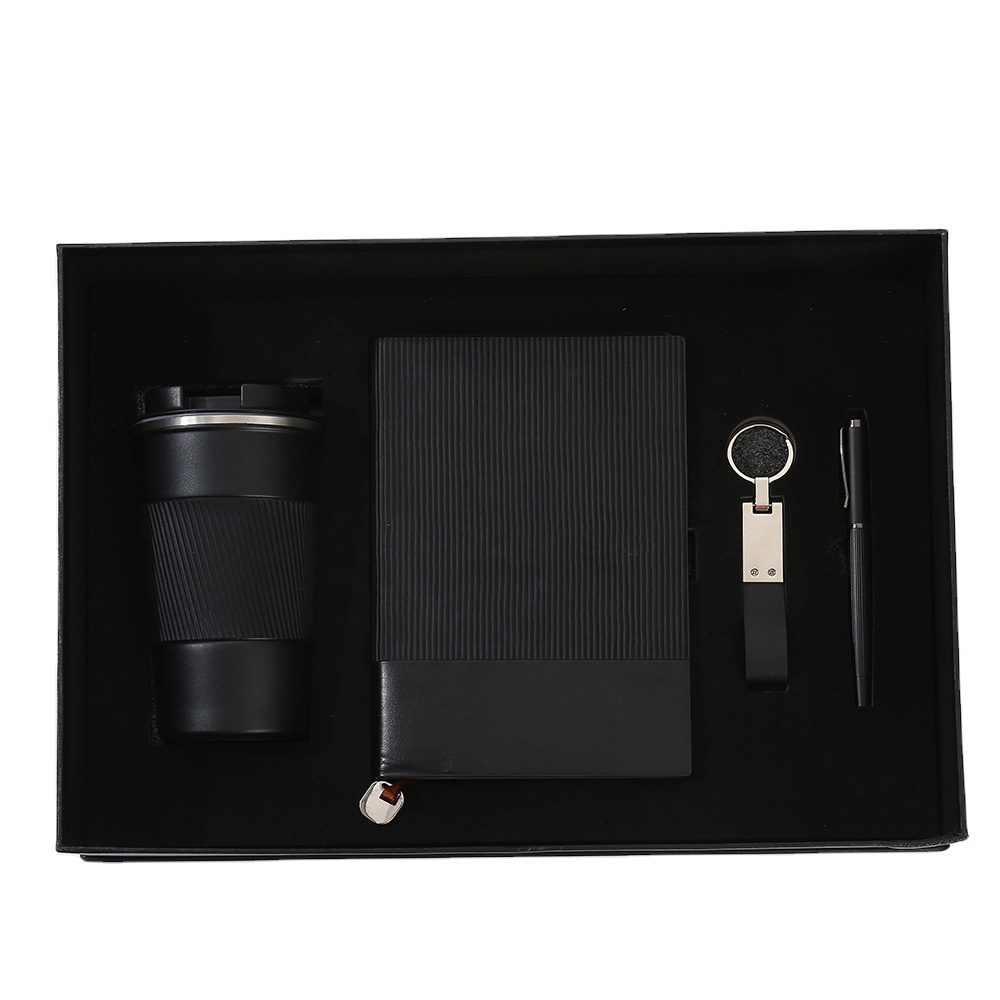 Source Factory A5 Journals Annual Luxury Corporate Office Gift Kit Soft Cover Notebook with Pen Box Coffee Mug Water Bottle