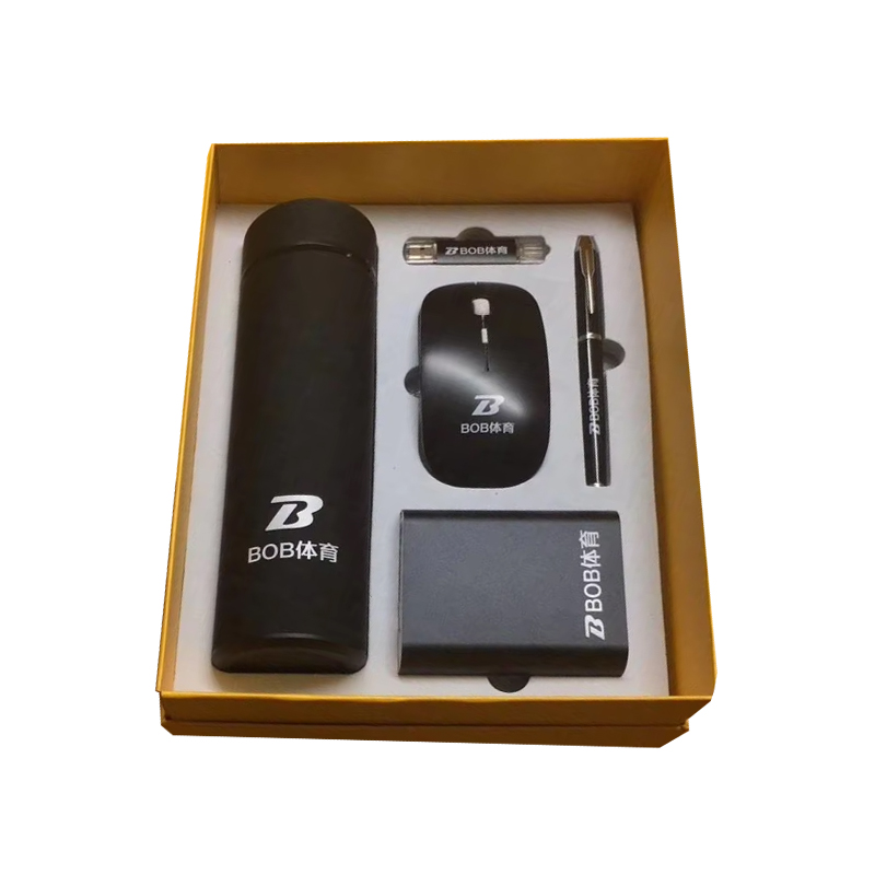 Luxury Custom logo Corporate Vip Souvenir Gift Items Promotional Power Bank Usb Pen Vacuum Flask Mouse Set Business Men Gift Set