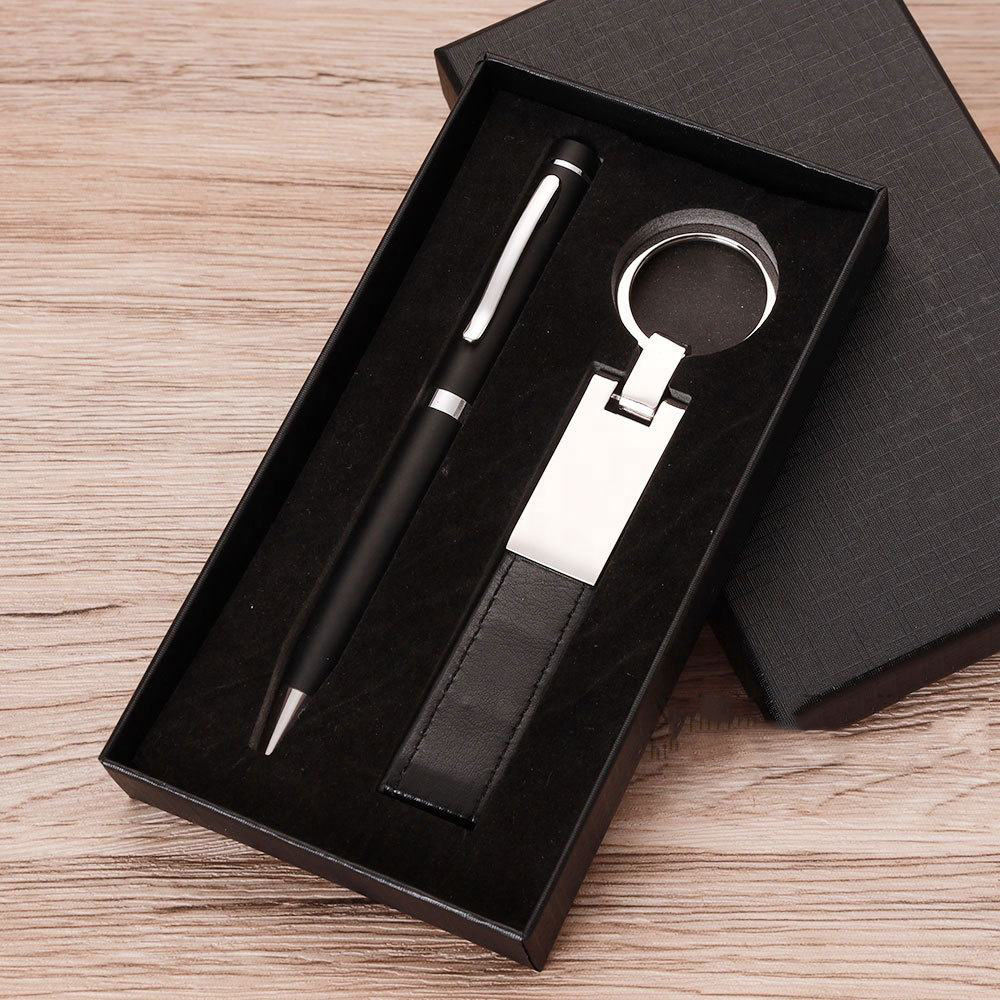 Luxury Office Custom logo Corporate Executive Giveaways Souvenir Gift Items for Women Keychain Promotional Business Men Gift Set 2