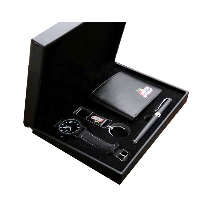 Wholesale Promotional Items Office Custom logo Conference Set Watch Wallet and Pen Corporate Business Gift Set