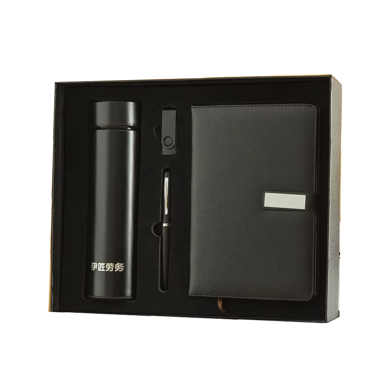 Wholesale Corporate Gift Set Promotional Sublimation Blank Notebook with Pen Vacuum Flash Drive Business Gift Sets