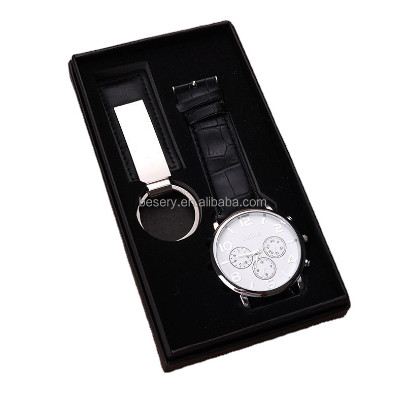 Wholesale Luxury Gift Set Watch Key Chain Suit Custom Brand Logo Promotion Gift