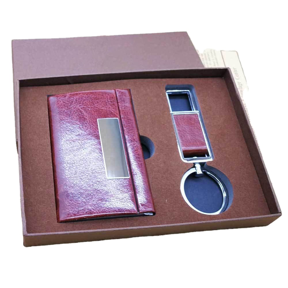Custom Logo Business Card Holder Pen Keychain Promotional Corporate Teacher Gift Business Gift Set Women Men Luxury Gifts Silk