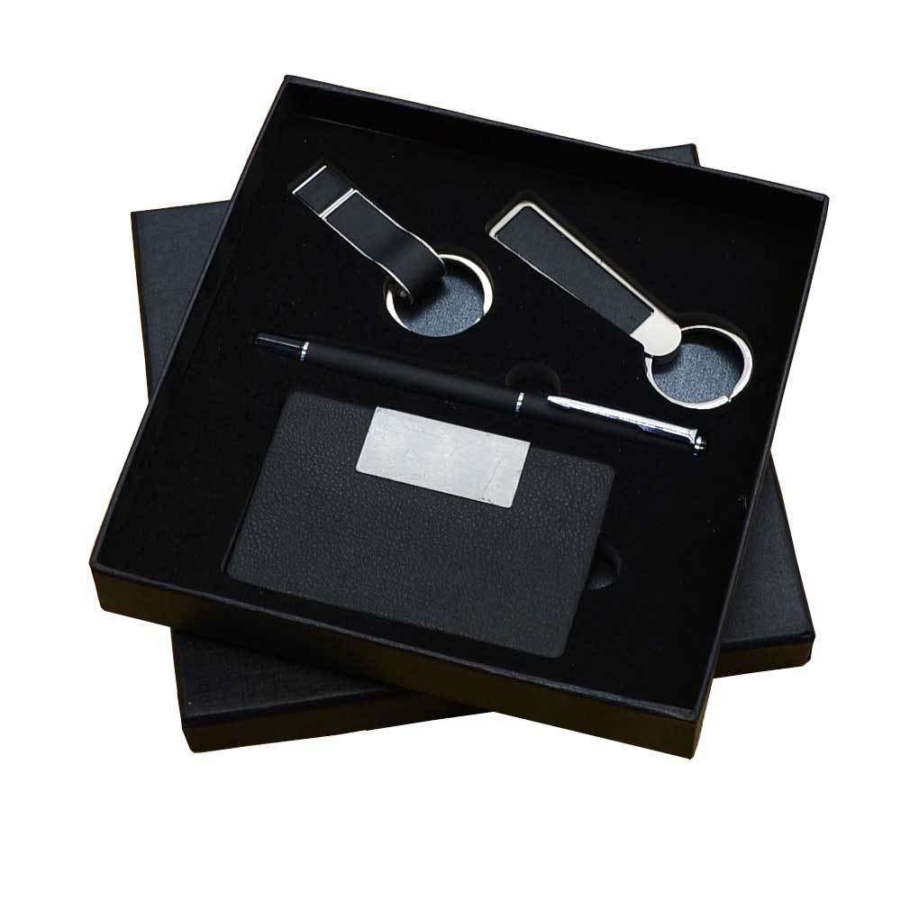 Wholesale Luxury Office Gift Custom Card Holder Pen Keychain Birthday for Men Promotional Giveaways Business Gift Sets PU
