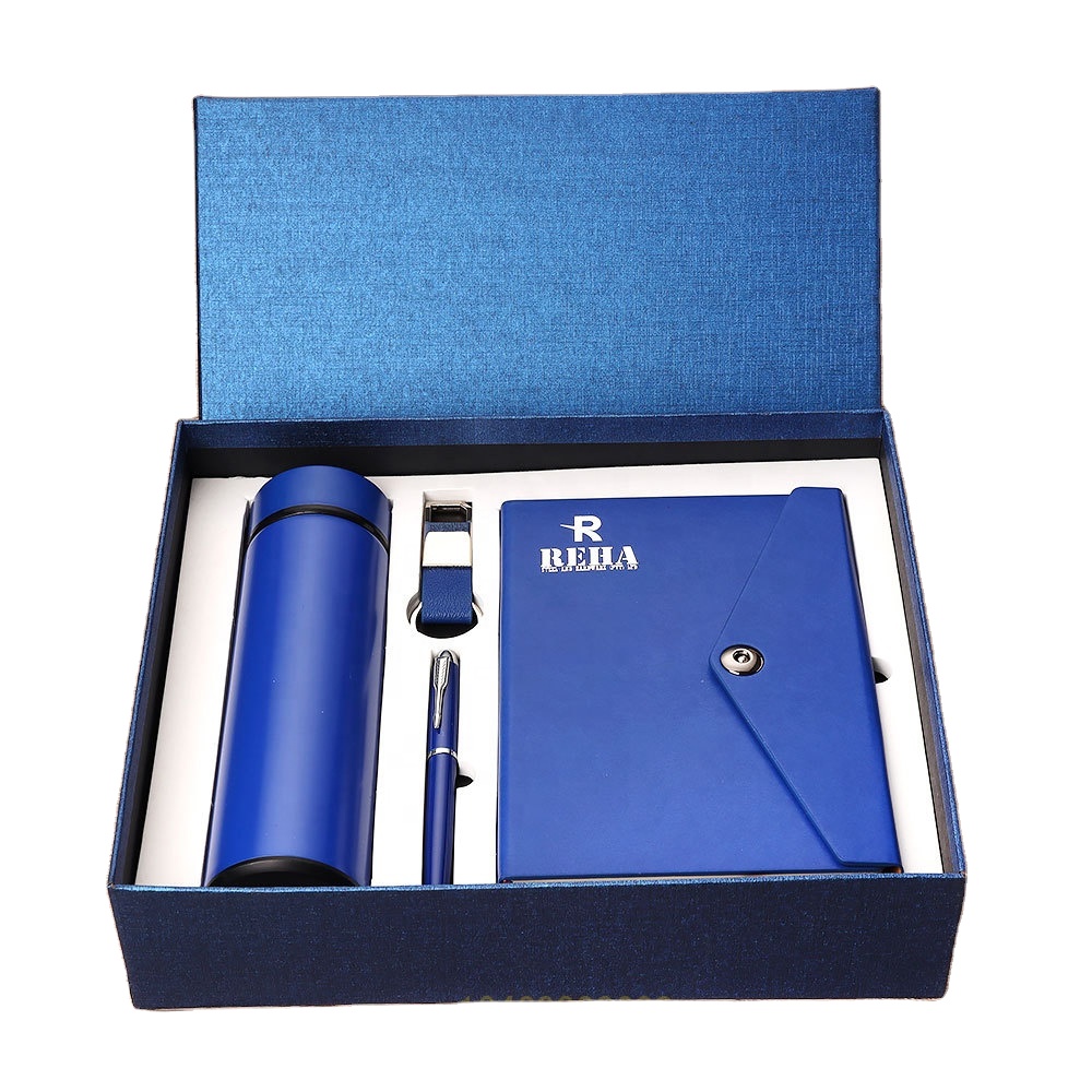 Customized Personalised Corporate Souvenir Gift Items Work Gift Promotional Notebook Vacuum Flask Set Business Gift Set for Men
