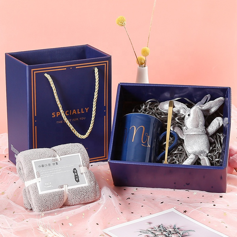 Ladies Birthday Gift Set Promotional Custom Mug Innovation Lovely Ceramic Cup Towel Wedding Gift for Guests Souvenir Item 3