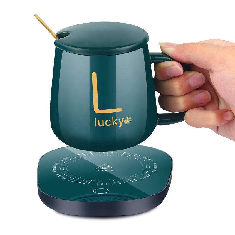 Temperature Control Smart Coffee Mug Heated Thermostatic Ceramic  Heating Cup Self Heating Warmer Cup Business Mug Gift Set