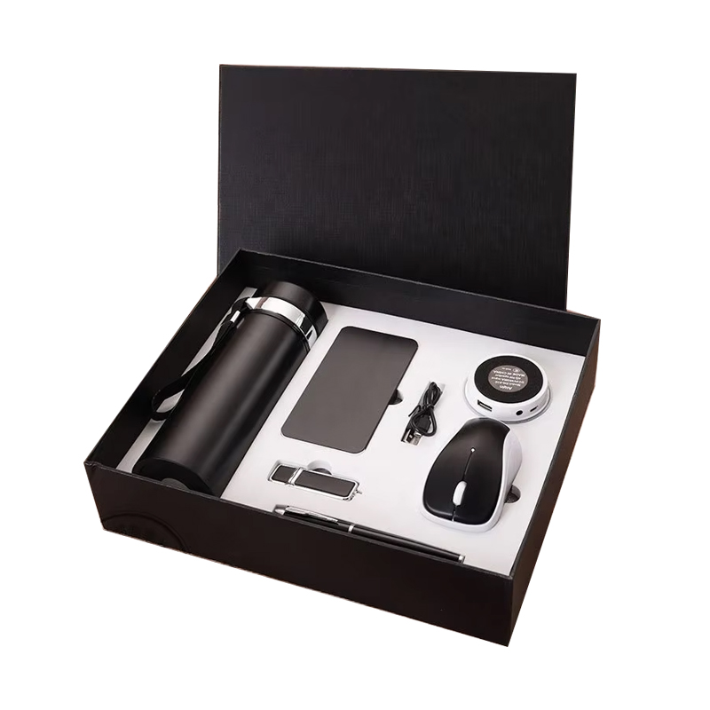 Custom Logo Corporate Business Gift Set-Promotional Items Including Notebook Power Bank Water Cup Mouse 7 1 Personalized Design