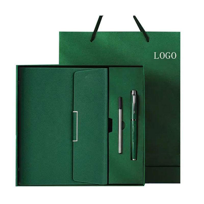 Wholesale Luxury Father's Day A5 Notebook Pen Gift Set Silk Screen Printed Calendar Diary for Office Daily Business Promotion