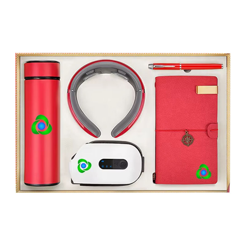 Father'S Day Gift Custom Logo Notebook Set Thermos Cup Neck Massager Umbrella Luxury Box Set Gift for Women Business Gift Set