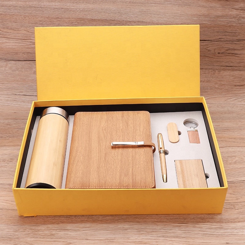 Luxury Gift Customized A5 Environmental Metal Portable Protection Promotional Notebook Insulated Cup Keychain Pen Business Gift 2