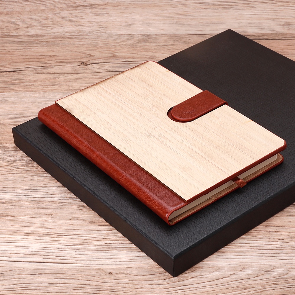 Business A5 Notebook Bookmark Pen Thermos Cup USB Drive Gift Box Set Male Corporate Bamboo Promotional Gift Sets 2