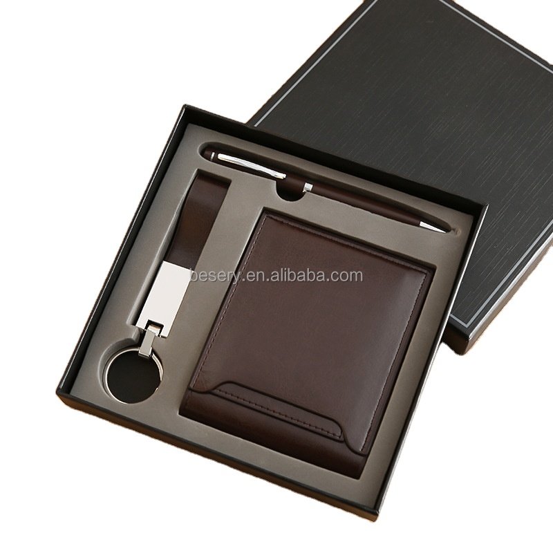 Business Classical Men's Gift Set Pen Keychain Wallet Sets Business Gift Sets