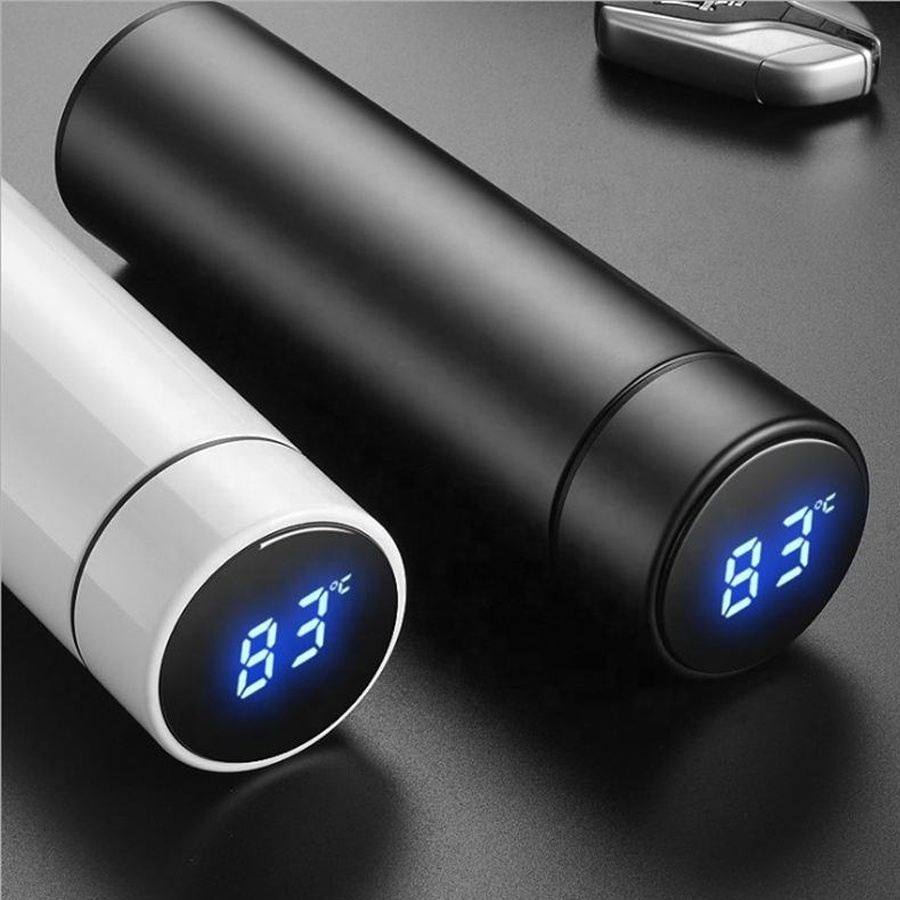 16oz Stainless Steel Termo Digital Tumbler Vacuum Flask Insulated Led Thermo Smart Water Bottle With Temperature Display
