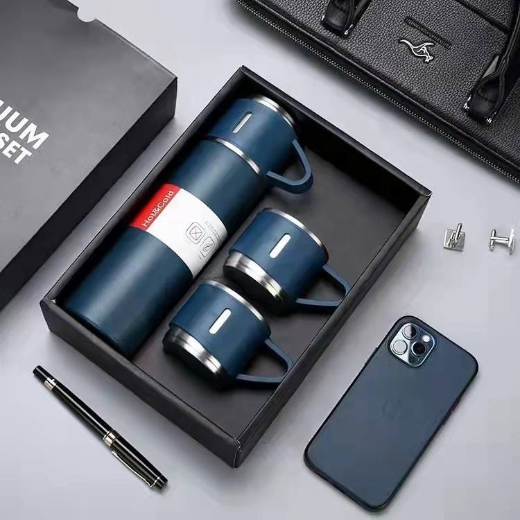 2023 High Quality Promotional Stainless Steel Camping Travel Thermos Set  Business 500 Ml Vacuum Flask Gift Sets