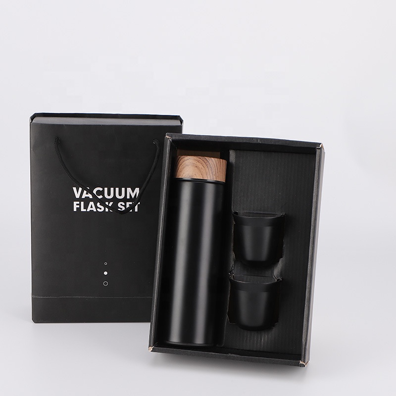 High Grade Gift Wood Grain Insulated Stainless Steel Coffee Tea Cup Set Mini Small Mouth Cup Set