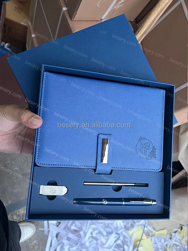 Custom Promotional Personalized Souvenir Giveaway Notebook With Pen Teacher Appreciation Business Corporate Journal Gift Box Set 3