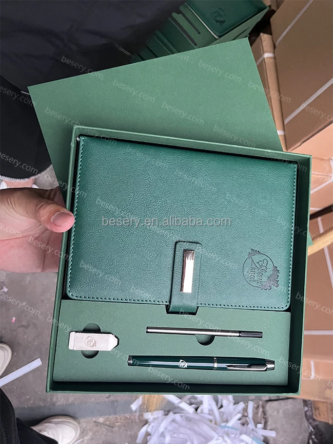 Custom Promotional Personalized Souvenir Giveaway Notebook With Pen Teacher Appreciation Business Corporate Journal Gift Box Set 2