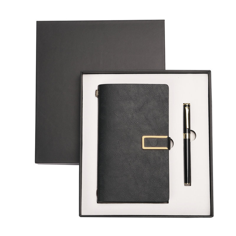 Luxury Office Custom Logo Vip Client Gift Set Four Color Choose Notebook Pen Business Gift Set for Men and Women