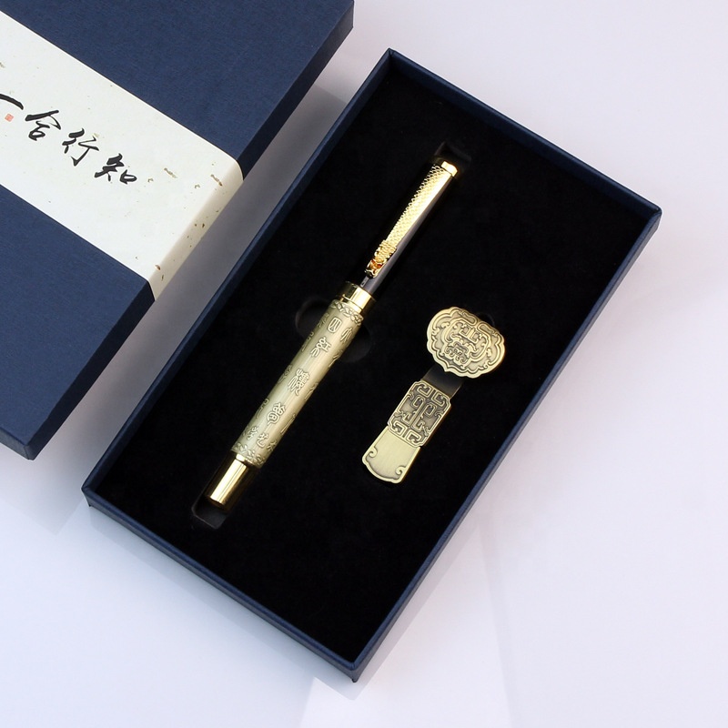 Luxury Office Custom logo Promotional Sign Pen and Usb Flash Drive Executive Set Business Gift Set for Men