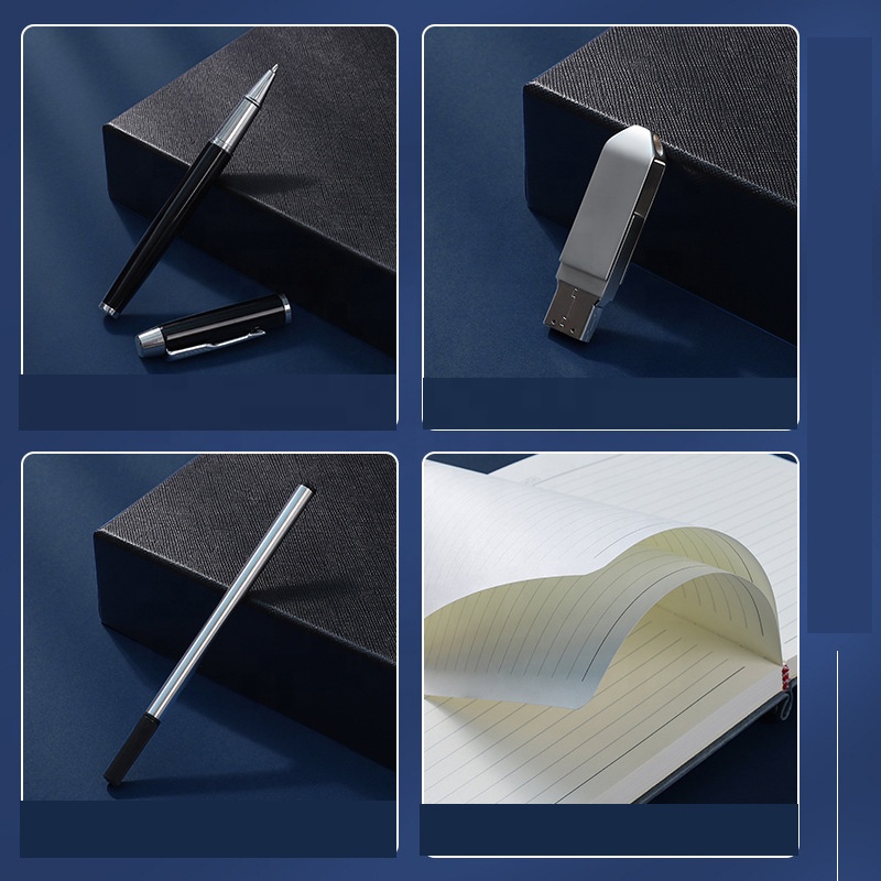 Promotional Luxury Business Gifts Box Set A5 Notebook With Usb Flash Drive Pen Set Office Festival Executive Corporate Gift Sets 3