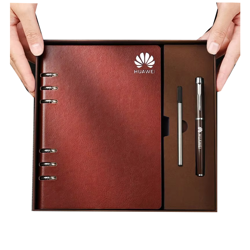 Luxury Custom Logo Silk Screen Printed Planner Agendas Dairy Business Journal Notebook Pen Flash Drive Promotional Gift Set