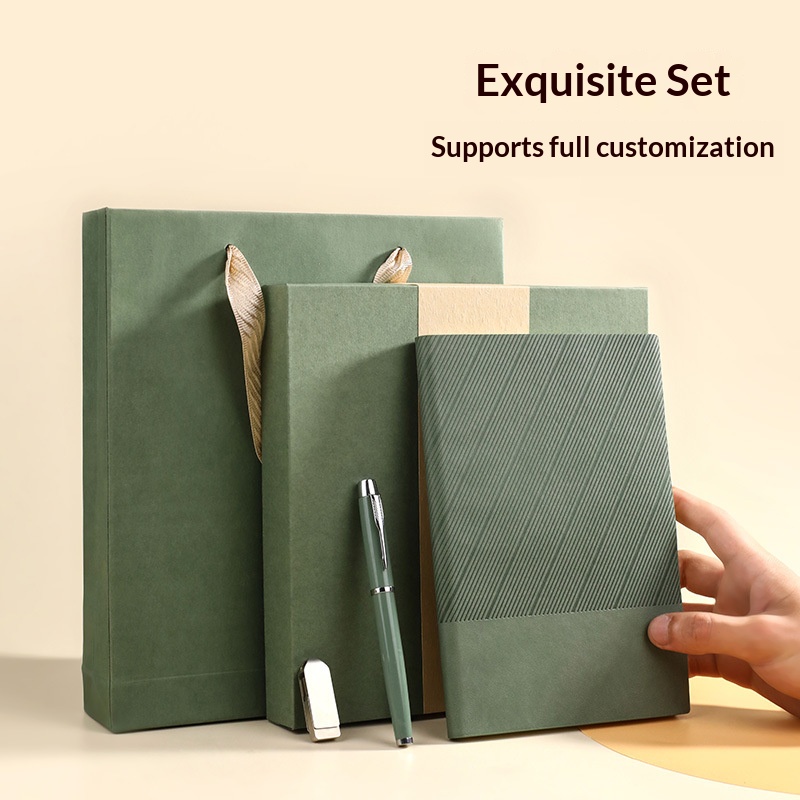 Promotional Executive Personalized Exquisite Gift A5 Softcover Notebooks with Pen Usb Stationary Business Corporate Gift Box Set 3