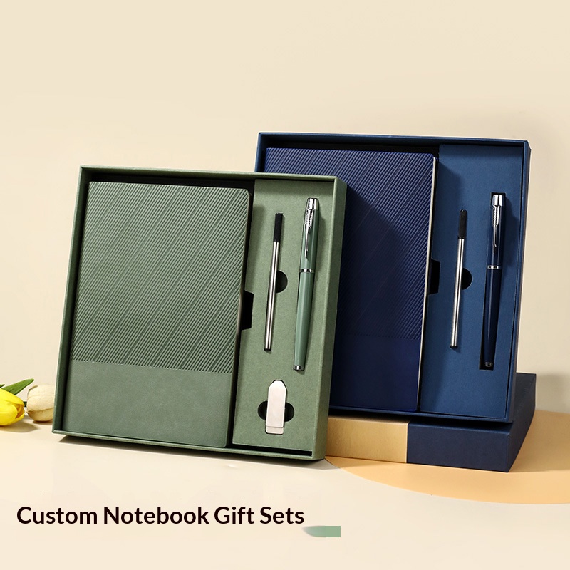 Promotional Executive Personalized Exquisite Gift A5 Softcover Notebooks with Pen Usb Stationary Business Corporate Gift Box Set