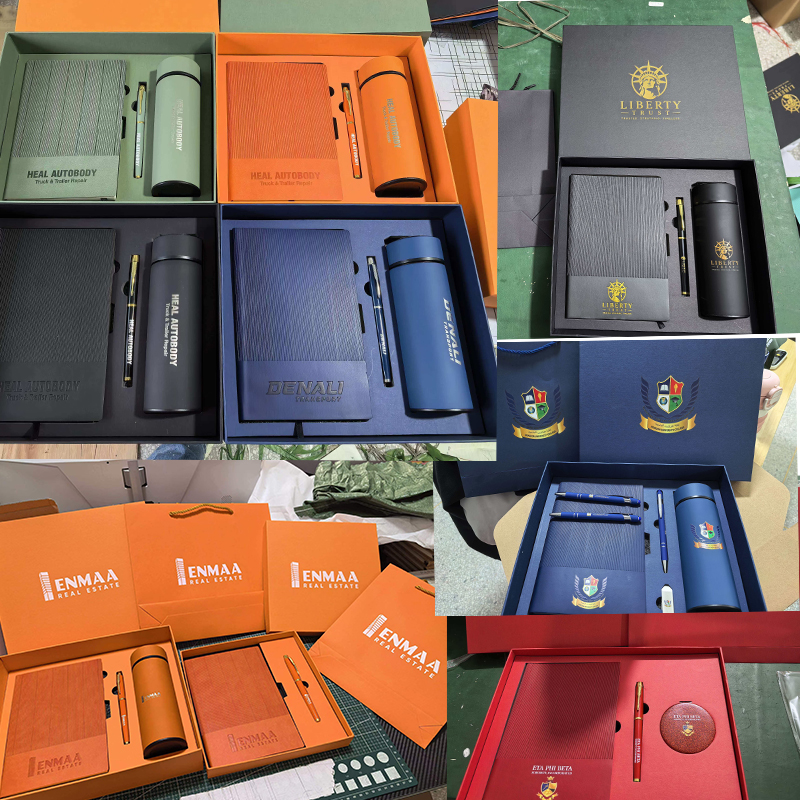 Customized A5 PU Leather Business Notebook Corporate Gift Set with Pen Professional Journal Diary for Promotional Giveaways 2