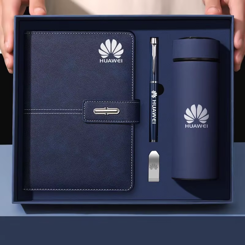 Wholesale Promotional Gifts Items Note Book Customizable Diary Business Thermos Cup Notebook Gift Set With Pen and Water Bottle