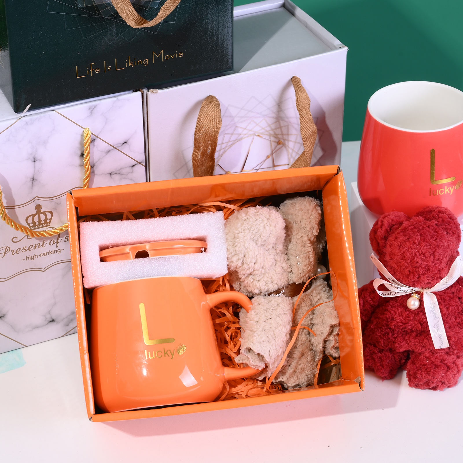 Promotional for Ceramic Bridesmaid Gift Box Set Valentines Wedding Gifts for Guests Souvenirs Coffee Mug Cup Birthday Gift Set 2