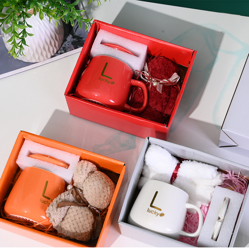Promotional for Ceramic Bridesmaid Gift Box Set Valentines Wedding Gifts for Guests Souvenirs Coffee Mug Cup Birthday Gift Set