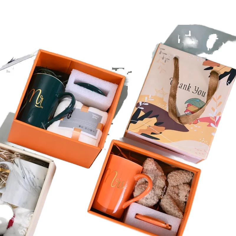 Birthday Gift Set Custom Mug Towel Set  New Year Gift Christmas Souvenir Wedding Favors for Guests Return Gift Unique for Women