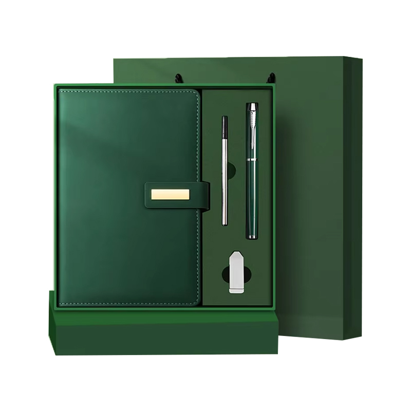Custom Promotional Luxury Gifts Items Leather Notebook Business Gift Box Set Package With Pen and USB Driver Corporate Gift Sets