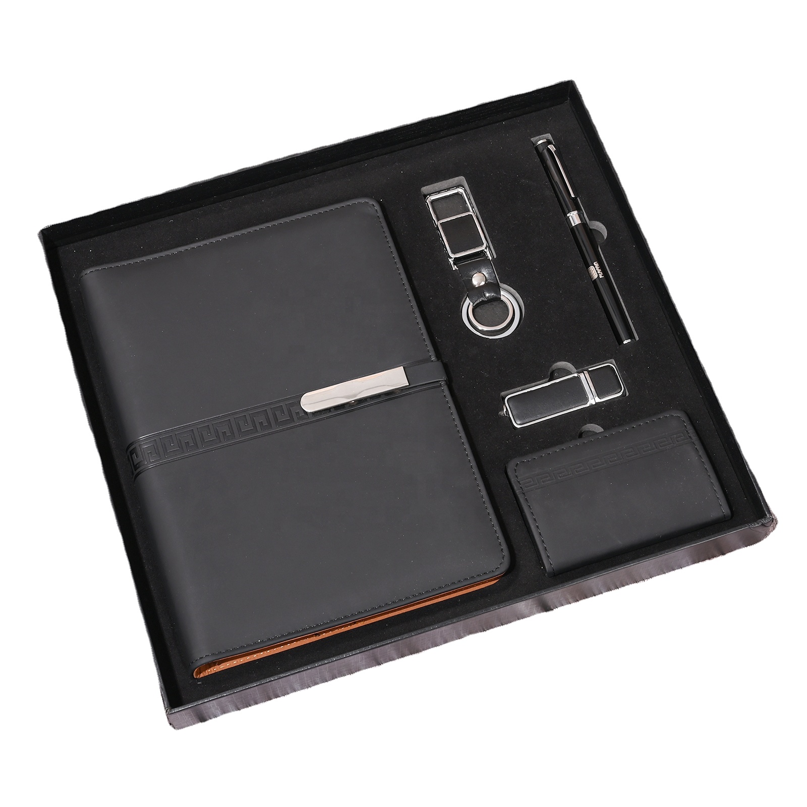 Custom Marketing Promotional Gifts Items A5 Notebook with Pen and Flash Drive Office Set Corporate Giveaways Business Gift Set 2
