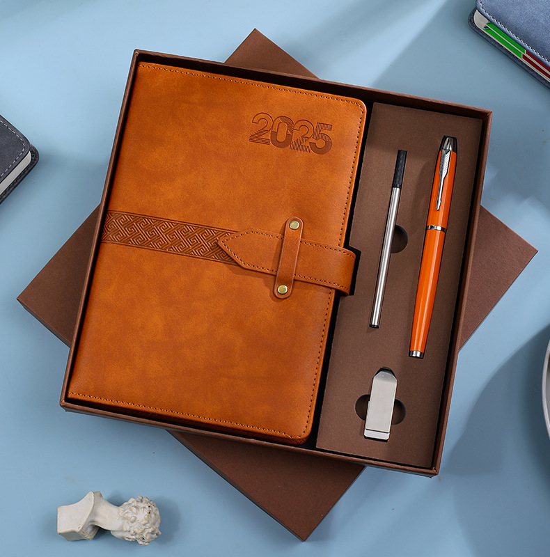 Custom Office Promotional Items A5 Notebook with Pen Flash Drive logo Employee Gift Business Executive Corporate Quran Gift Set
