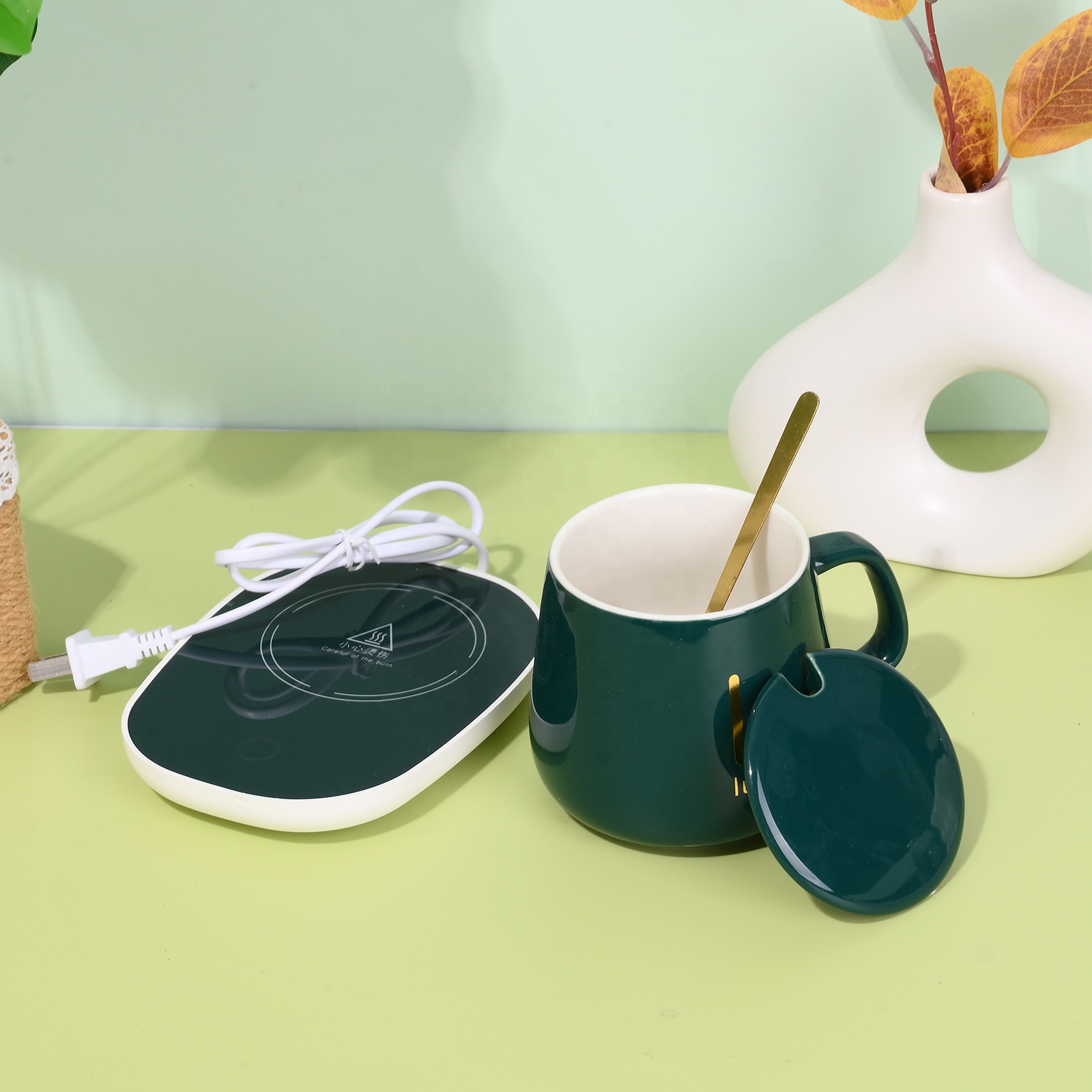 Hot Sale Gift Set Cup Heating Pad Temperature Control Smart Coffee Mug Cup Warmer With Custom Logo 2