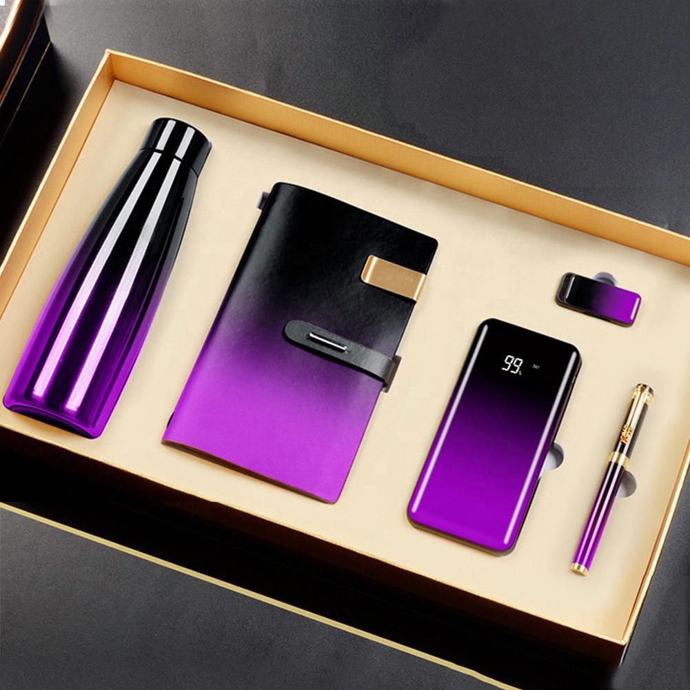 Wholesale Business Gift Set Souvenir 6-piece Set, Insulated Cup Notebook Gift Set ,customized logo Engraving Gift Set 2