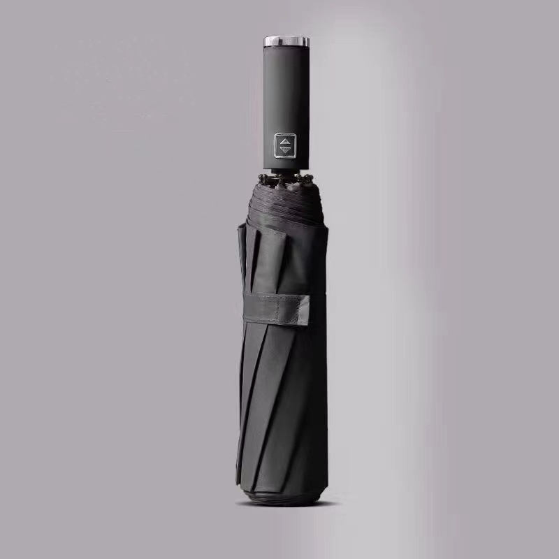 Customized Umbrella Logo 21 Inch Strong 10 Ribs Waterproof UV Resistant Automatic 3-Folding Umbrella Soft Touch Handle Giveaways 2