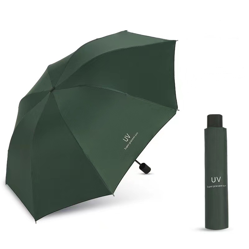 Customized Umbrella Logo 21 Inch Strong 10 Ribs Waterproof UV Resistant Automatic 3-Folding Umbrella Soft Touch Handle Giveaways
