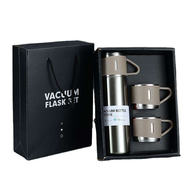 2024 Wholesale Promotion Corporate Business Stainless Steel Vacuum Flask Thermos Mug Gift Set 2