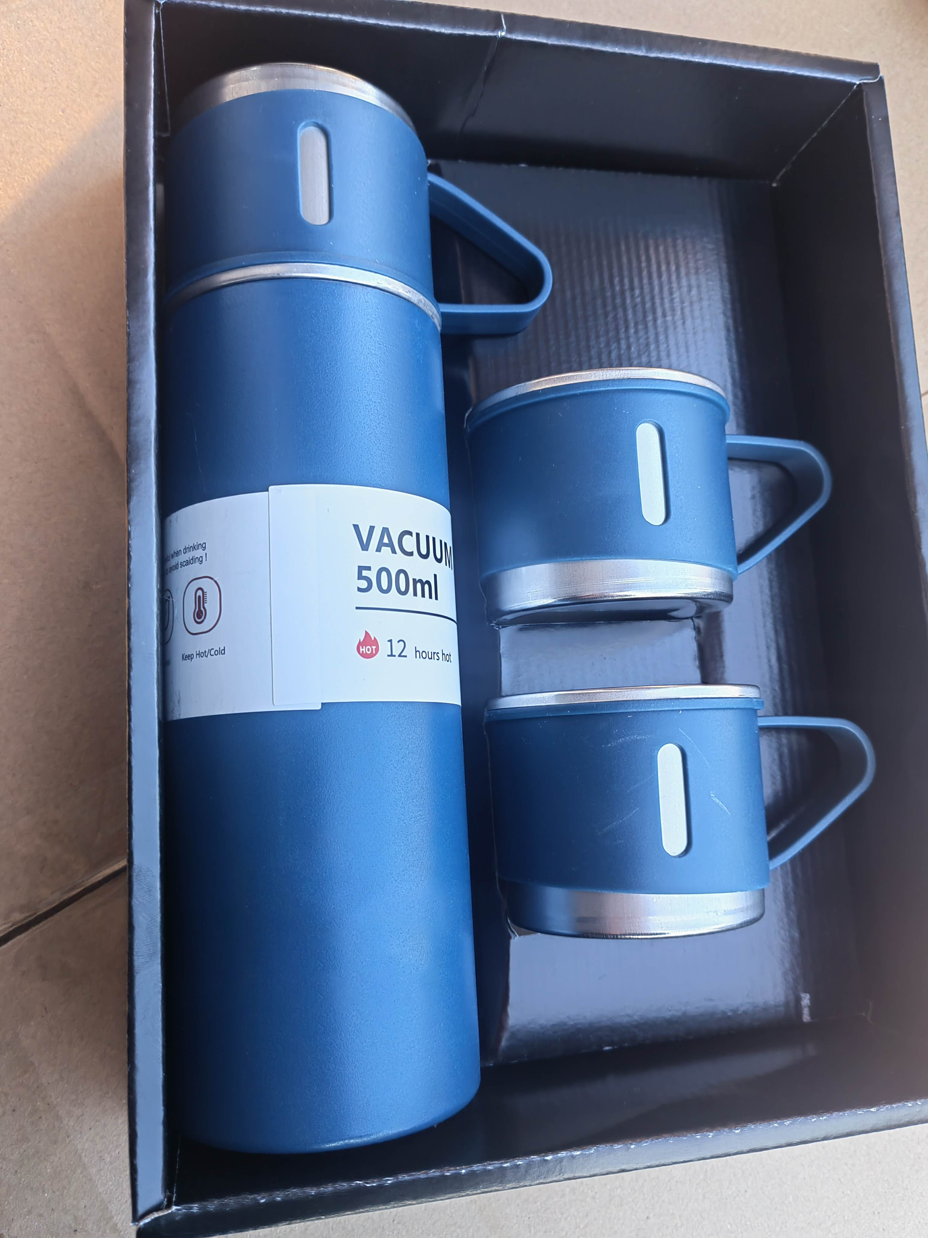 Wholesale Promotion Wedding Gift for Guests Stainless Steel Water Bottle Thermos Mug Vacuum Flask Corporate Business Gift Set 3