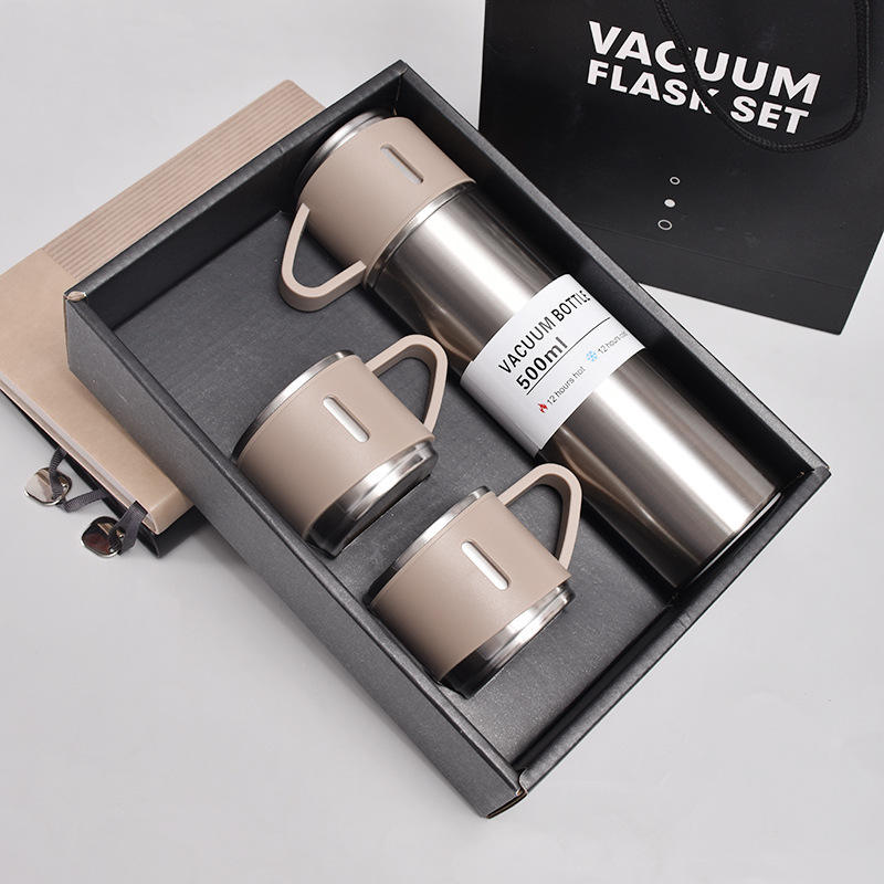 Wholesale Promotion Wedding Gift for Guests Stainless Steel Water Bottle Thermos Mug Vacuum Flask Corporate Business Gift Set