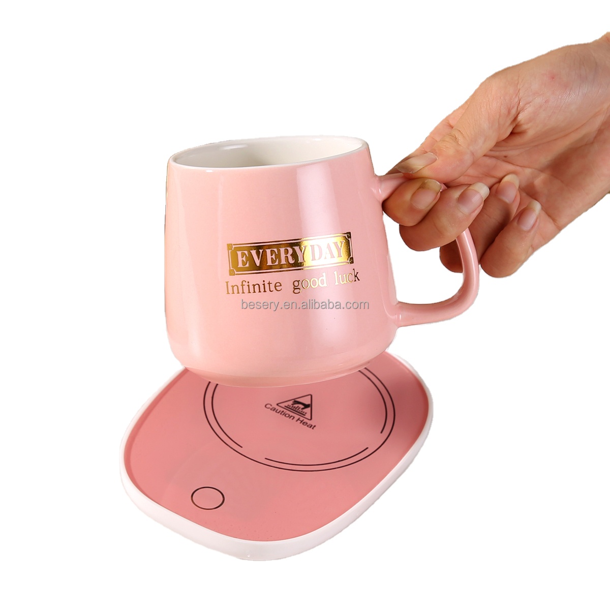 Promotional Smart Electric USB Office 55C Home Gift Set Ceramic Coffee Mug Warmer Cup Heater Mug Business Gift Set
