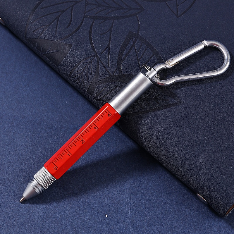 New Keychain Multifunctional Tool Pen Metal Ballpoint Pen Cross Screwdriver Ruler Tool Pen Can Be Customized 3