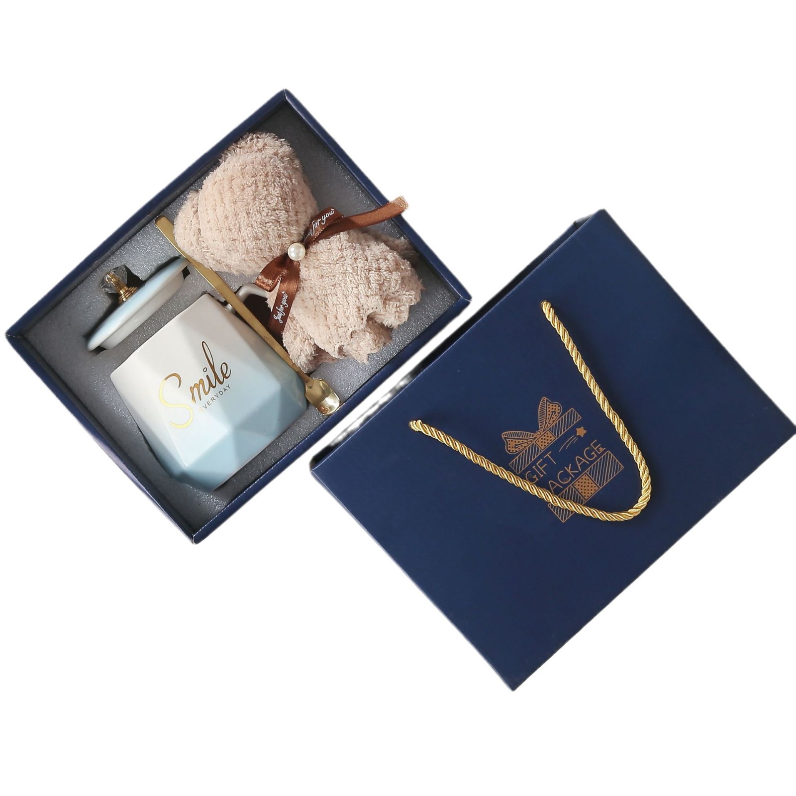 Promotional Valentine's Wedding Birthday Personalized Luxury Ceramic Mug Gift Set with Exquisite Design for Women & Bridesmaid