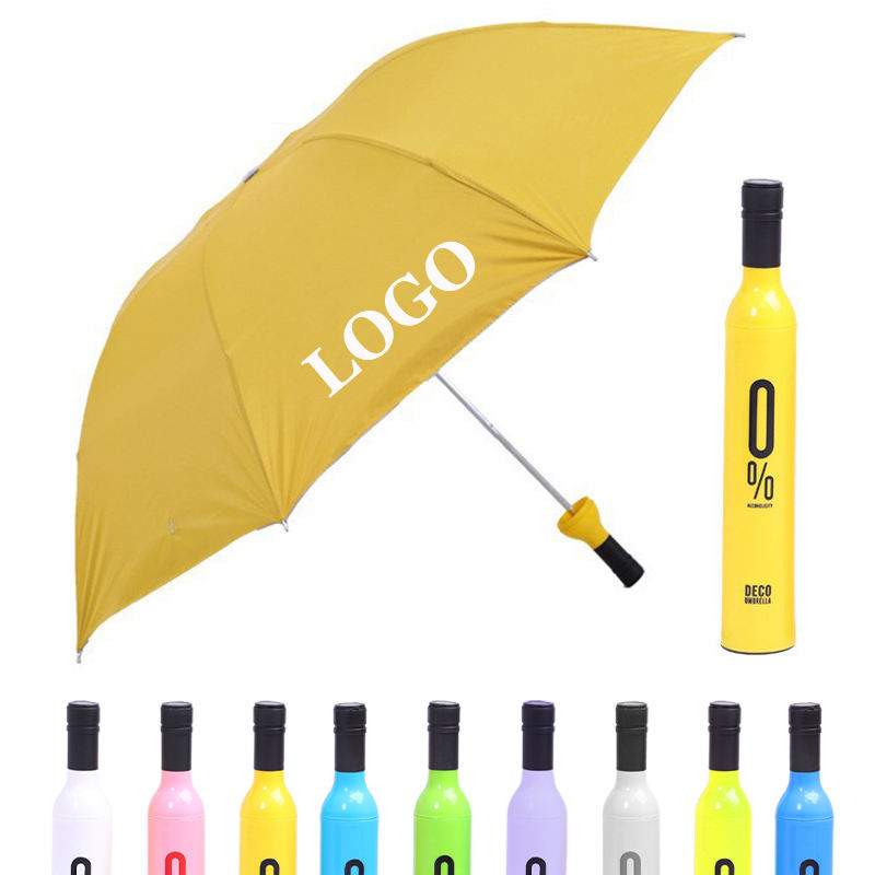 Promotional OEM Advertising Custom Wholesale Manual Wine Umbrella with Logo Printing for Car Use Branded Gift Umbrellas 3