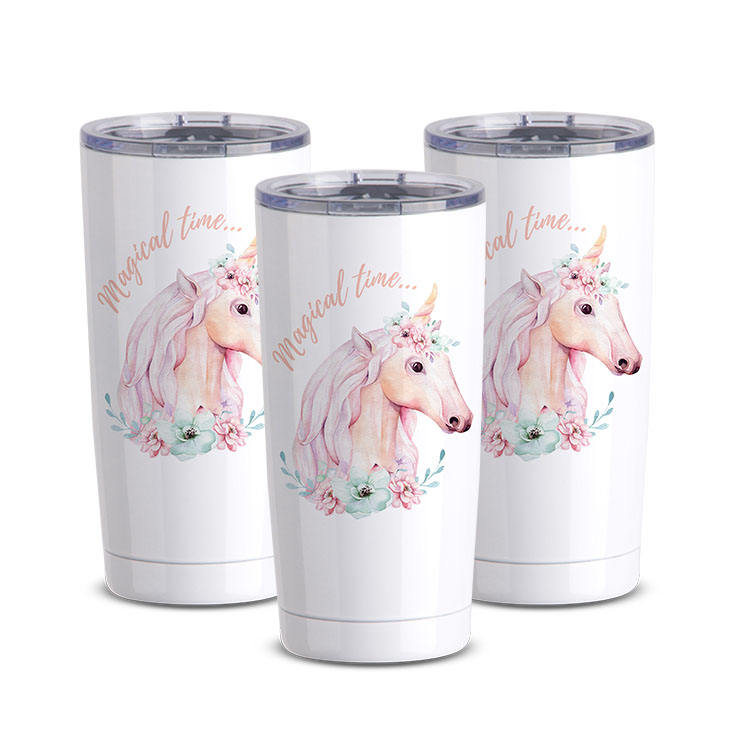 Custom Logo 304 Stainless Steel 20 oz Double Wall Vacuum Insulated Travel Tumbler Sublimation Coffee Cup Lids Straw 3